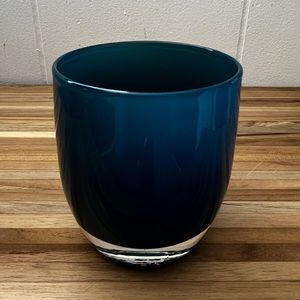 GLASSYBABY blue (home sweet home?) Color Pre Triskelion Art Glass Votive Candle
